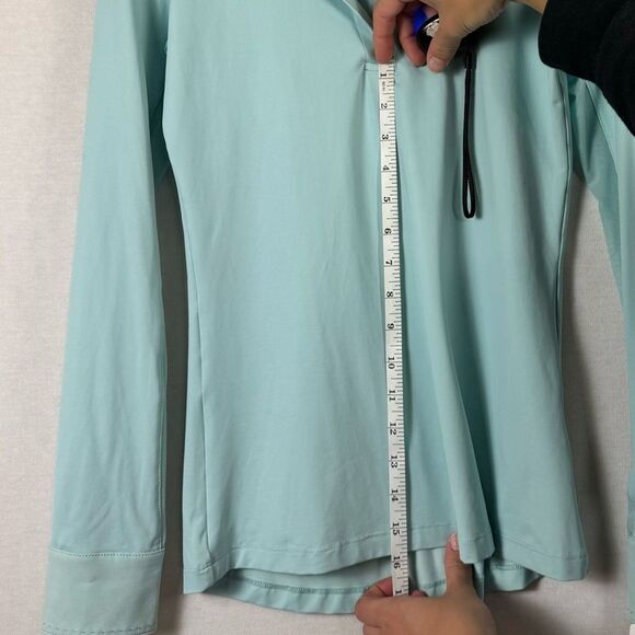 Noble Outfitters Allison Equestrian Show Shirt XS Turquoise Pink NWT - Picture 11 of 11